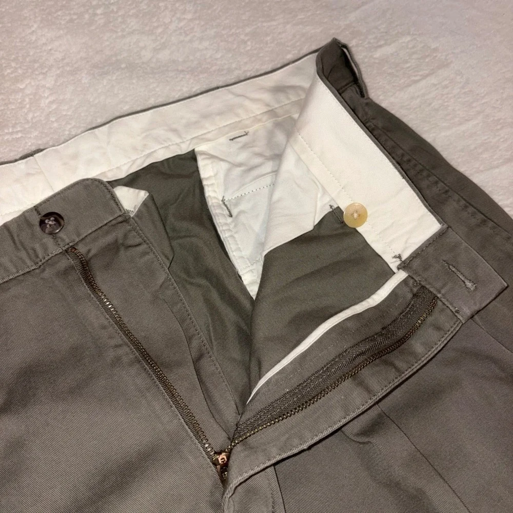 VINTAGE POLO RALPH LAUREN Andrew Pant Mens 40/30 Olive‎ Green Pleated Chino NEW
